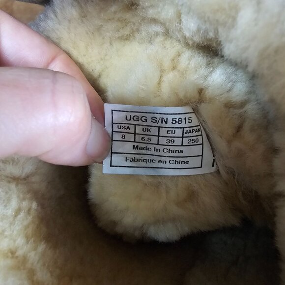 UGG Womens Classic Tall II Boots Sz 8 Brown Leather & Sheepskin 5815 Casual - Picture 9 of 13